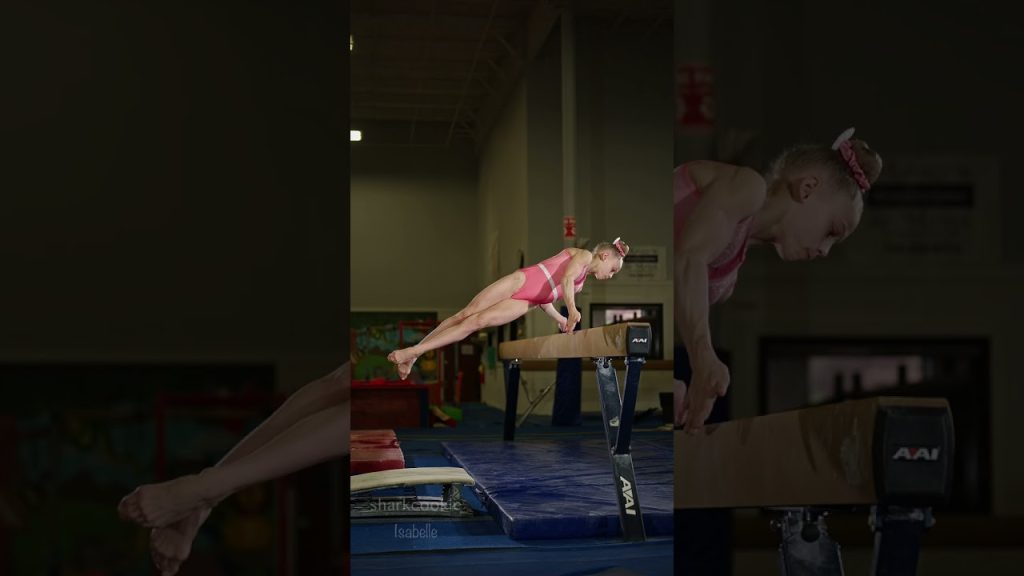 Isabelle’s beginning of her beam routine #gymnast #athlete