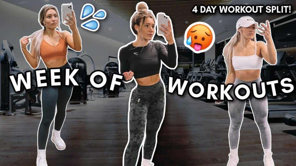 WEEK OF WORKOUTS | My Workout Routine | 4 Day Workout Split | Workouts for Women