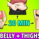20 MIN Full Workout For BELLY FAT, SIDE FAT, THIGH FAT