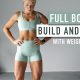 30 MIN FULL BODY Build and Burn HIIT Workout with weights, dumbbells – build strength, burn fat