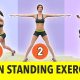1-Minute Standing Exercises – No Jumping – Weight Loss Workout