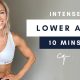 10 Min INTENSE LOWER ABS WORKOUT at Home | No Equipment