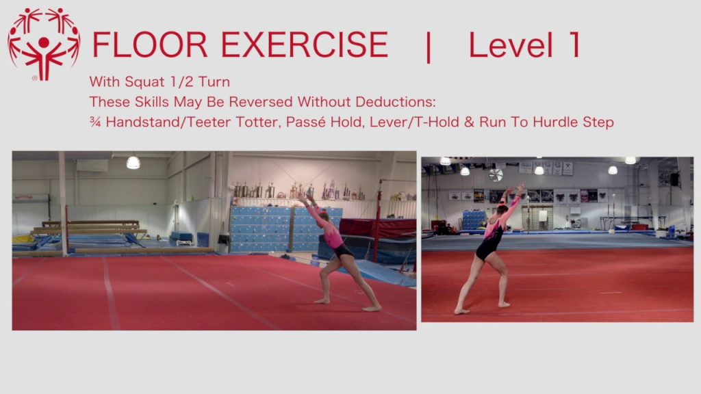 Special Olympics Women’s Artistic Gymnastics Level 1 Floor Exercise