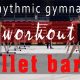 Ballet barre workout for rhythmic gymnastics training.