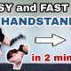 HANDSTAND TIPS IN 2 MIN  FAST&EASY EXERCISES #handstandtutarial #tutorial #handstand #gymnastics