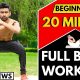20 Min Full Body Workout Routine for Beginners (Follow Along) | No Gym