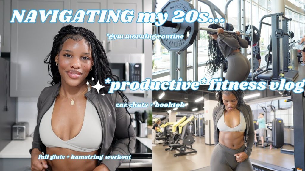 *PRODUCTIVE* fitness vlog | grwm, pre-workout routine, full glute +cardio workout