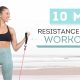 10 min RESISTANCE BAND WORKOUT // Full Body Fitness Routine