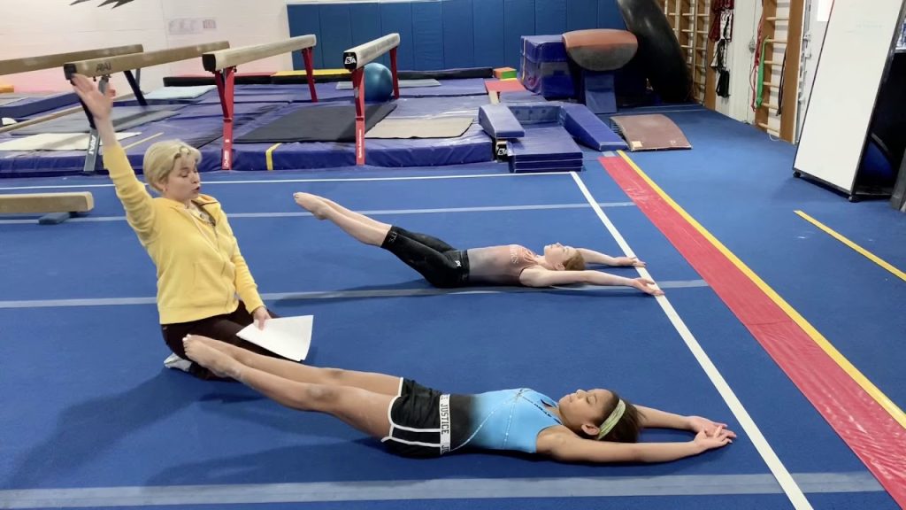 Gymnastics conditioning for stomach and back