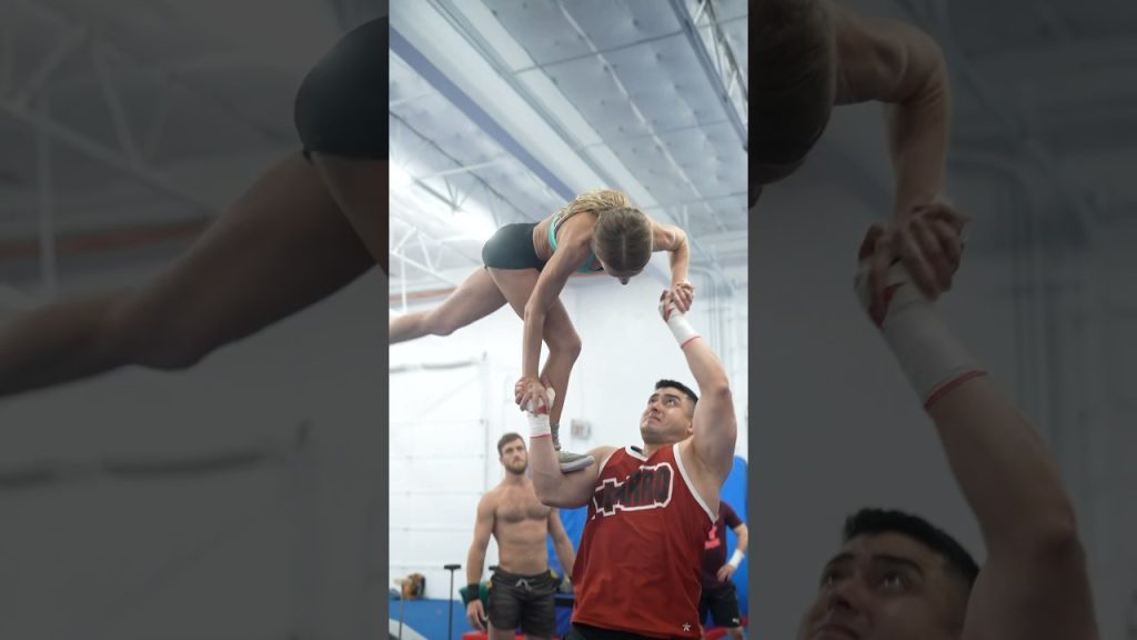 You have to be strong #sportshorts #acro #cheer #stunts #work #workout #fitness #gym #motivation