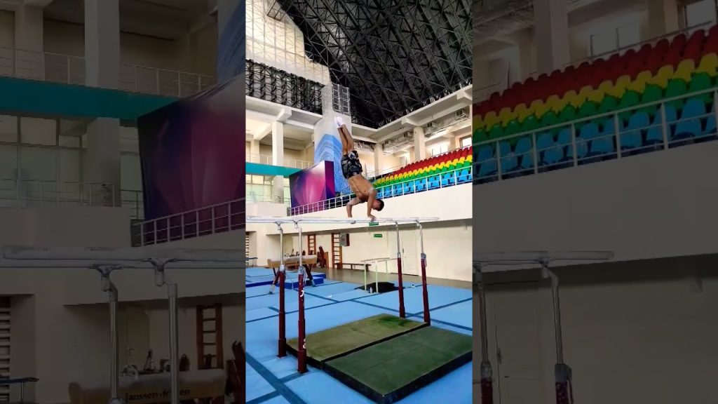 Artistic gymnastics training parallel Bars