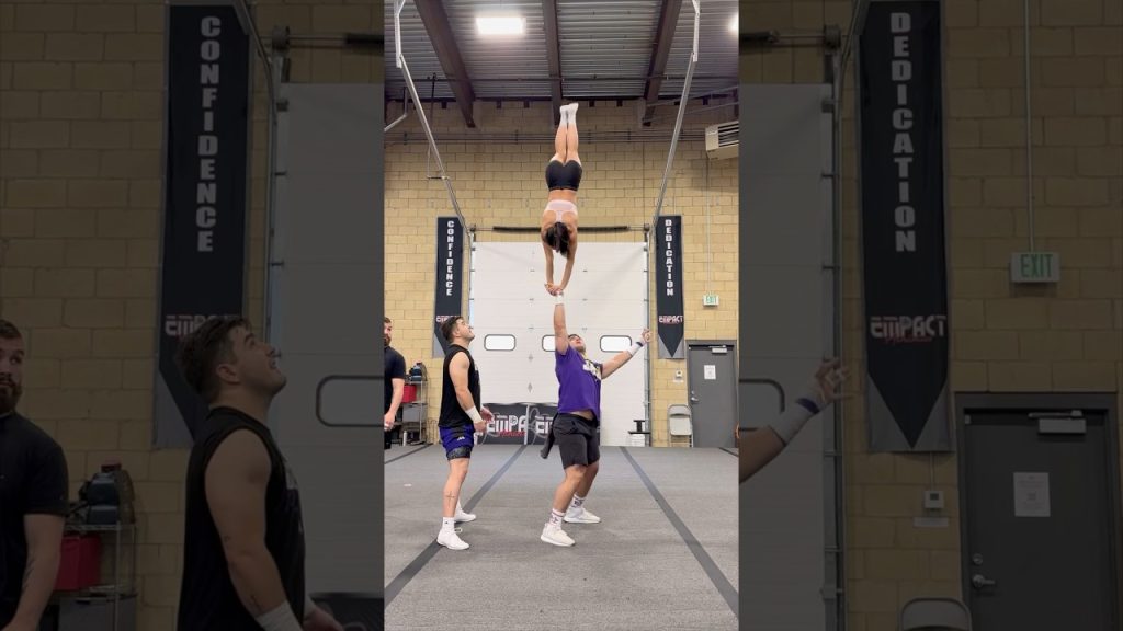 Crazy skills #sportshorts #acro #cheer #stunts #workout #fitness #cheerleading