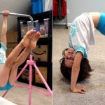 (#shorts) Easy Gymnastics Skills Demo | Learning Gymnastics at Home