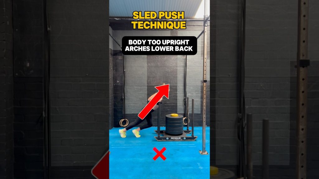 Sled Push Technique! #crossfit #fitness #gym #shorts