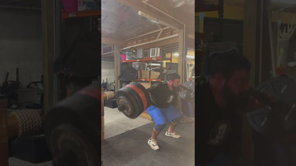 447 tsunami bar squats #strongman #fitness #mma #athlete #squat #fit #gym #olympia