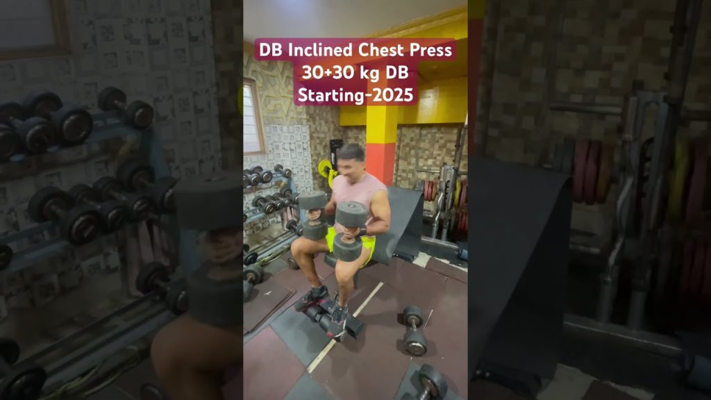 DB Inclined Chest Press #crossfit #crossfitindia #fitness #gym #weightlifting #chestpress #2025