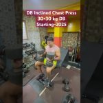 DB Inclined Chest Press #crossfit #crossfitindia #fitness #gym #weightlifting #chestpress #2025
