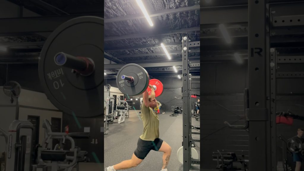 Split jerk in a commercial gym  #splitjerk #olympicweightlifting #crossfit #fitness #gymlife